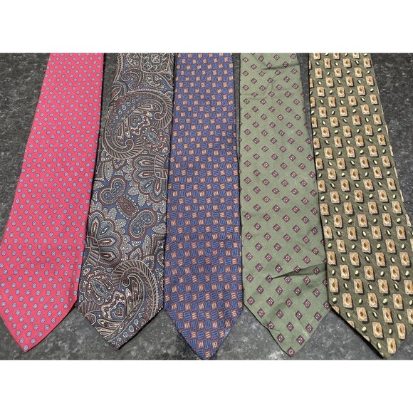 Brooks Brothers Lot of 5 (Makers/Est. 1818) Men’s Tie Lot Made In USA/Italy Silk - Picture 3 of 6
